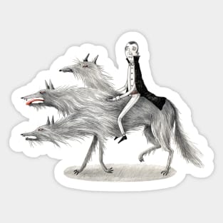 Cerberus - Höllenhund - Dracula - Vampir - Hellhound - Halloween Sticker